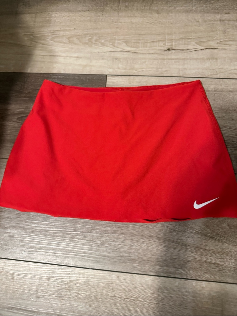 Nike Red Women’s Athletic Skort with White Swoosh